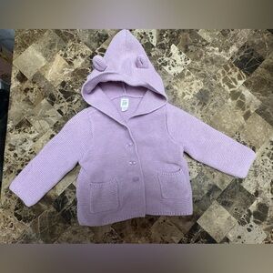 GAP Baby Lilac Knit Hoodie 12-18 months